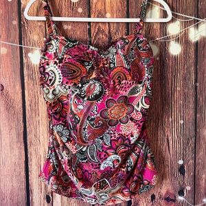 Christina Multicolor Paisley Tankini Top 14